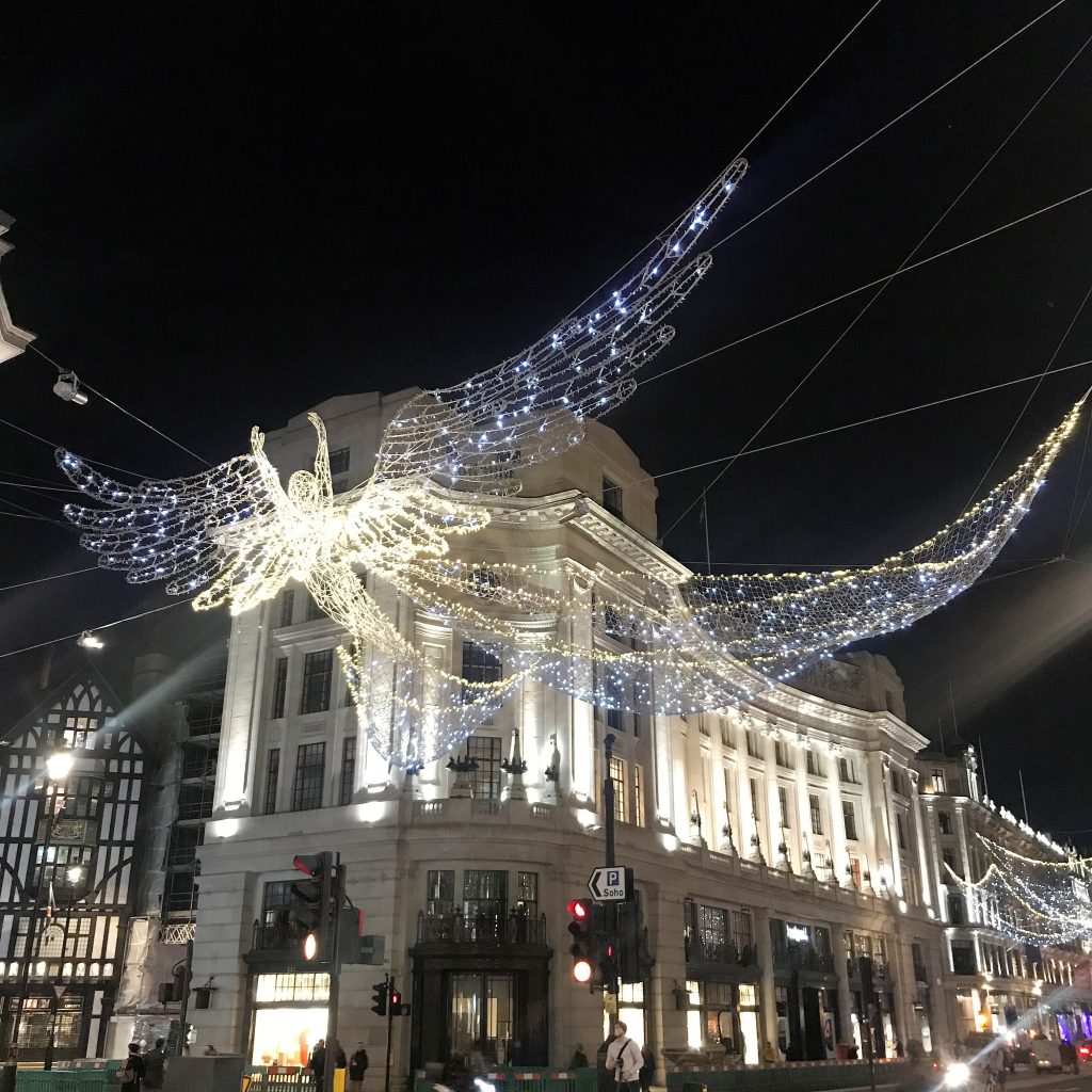 Christmas lights in London Regent Street